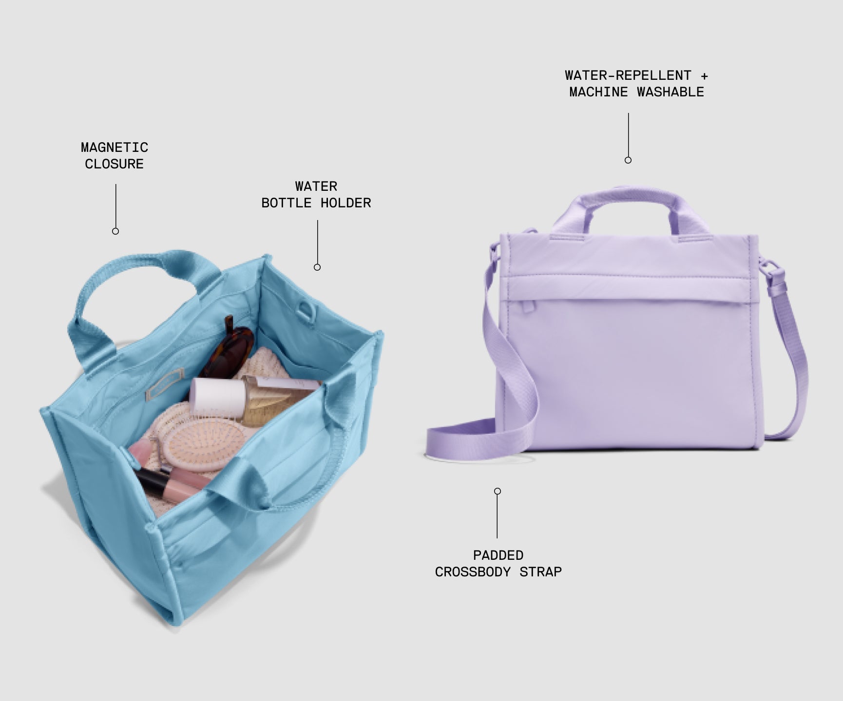 Away Featherlight Mini Daily Tote Crossbody Bag - Lavender Haze Purple