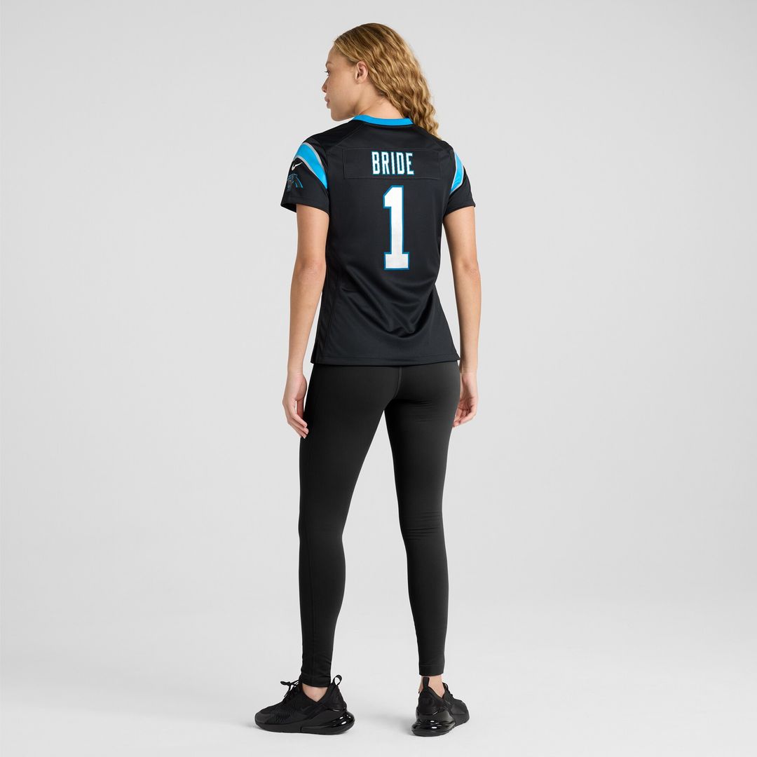 Number 1 Bride Carolina Panthers Nike Women's Game Jersey - Black