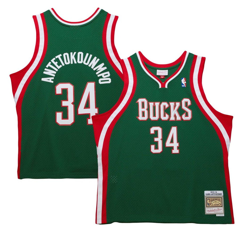 Giannis Antetokounmpo Milwaukee Bucks Mitchell & Ness 2014/15 Hardwood Classics Swingman Jersey - Red