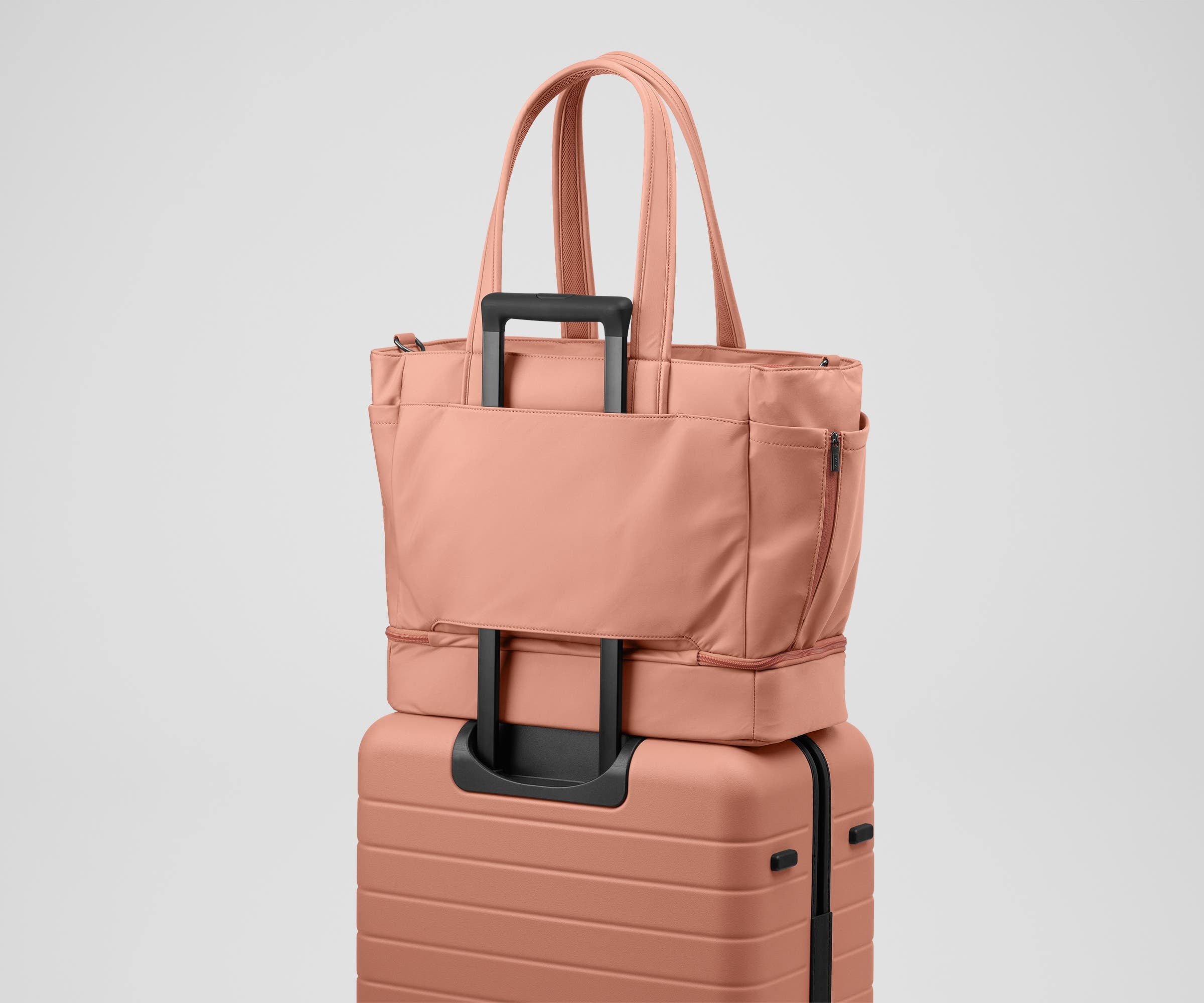 Away The Double Diaper Tote Diaper Bag - Clay Pink