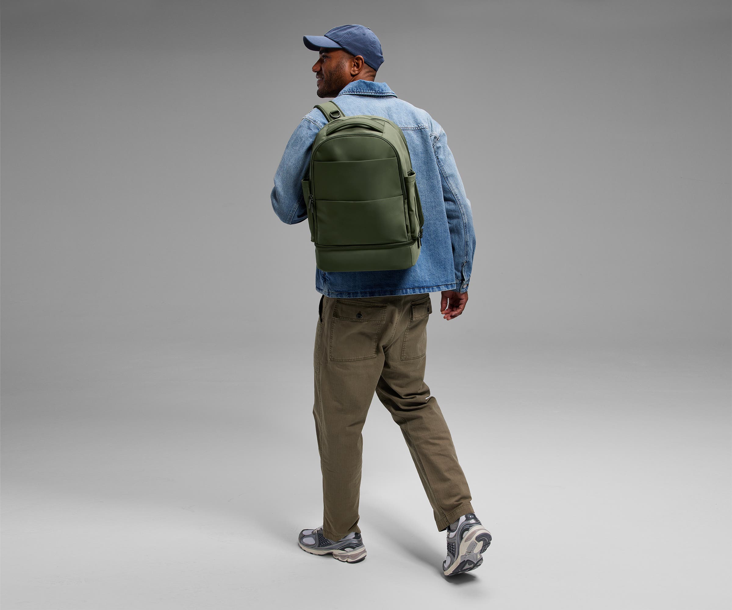 Away The Double Diaper Backpack Diaper Bag - Olive Green