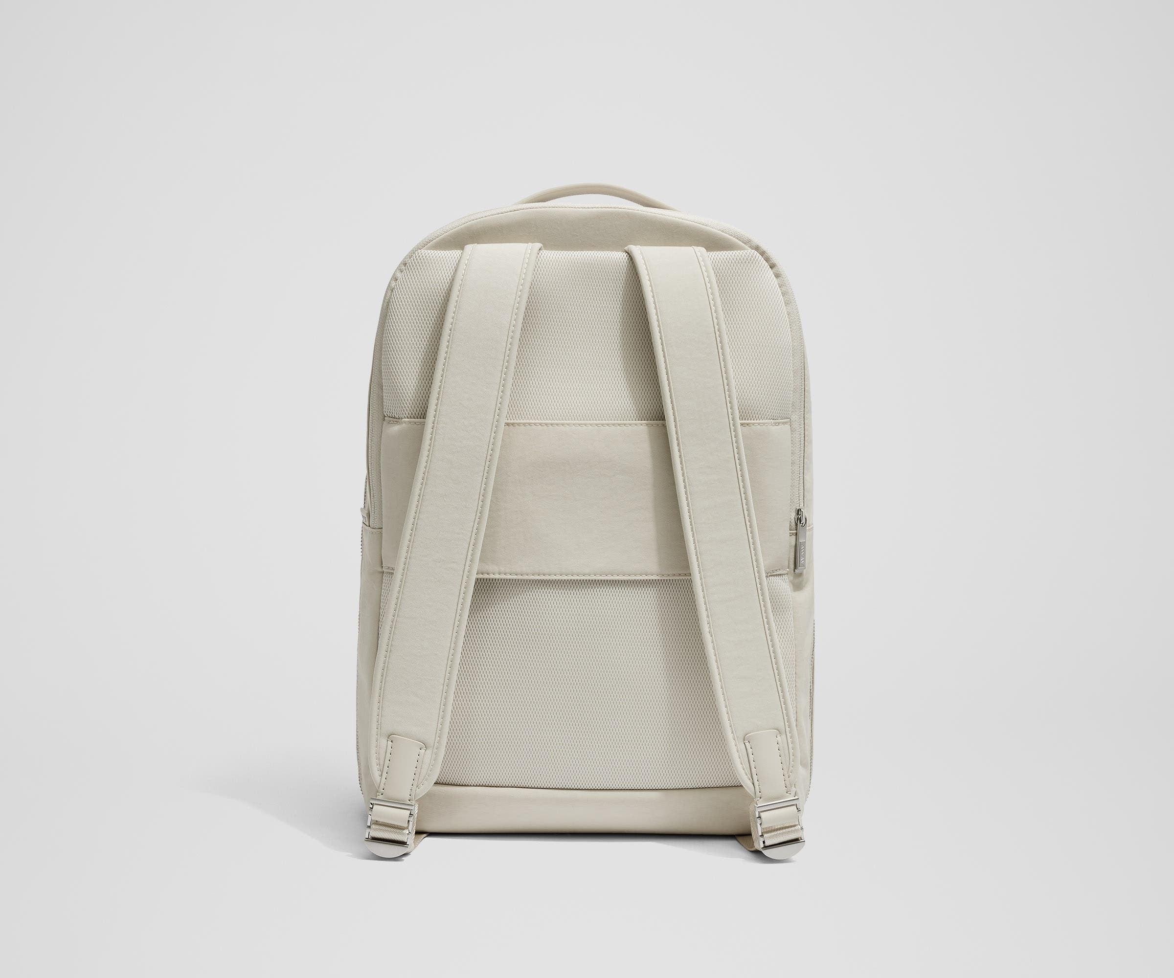 Away The Everywhere Zip Backpack in Salt White Textured Nylon