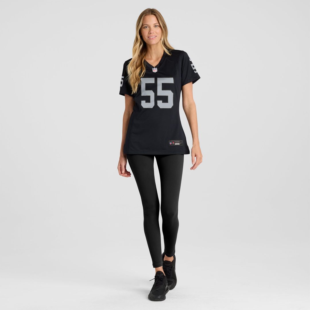 Cody Lindenberg Las Vegas Raiders Nike Women's Team Game Jersey -  Black