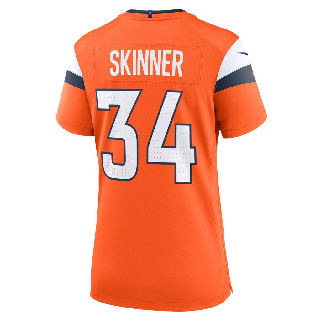 JL Skinner Denver Broncos Nike Women's Team Game Jersey -  Orange
