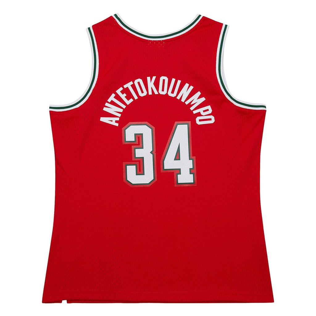 Giannis Antetokounmpo Milwaukee Bucks Mitchell & Ness 2014/15 Hardwood Classics Swingman Jersey - Red