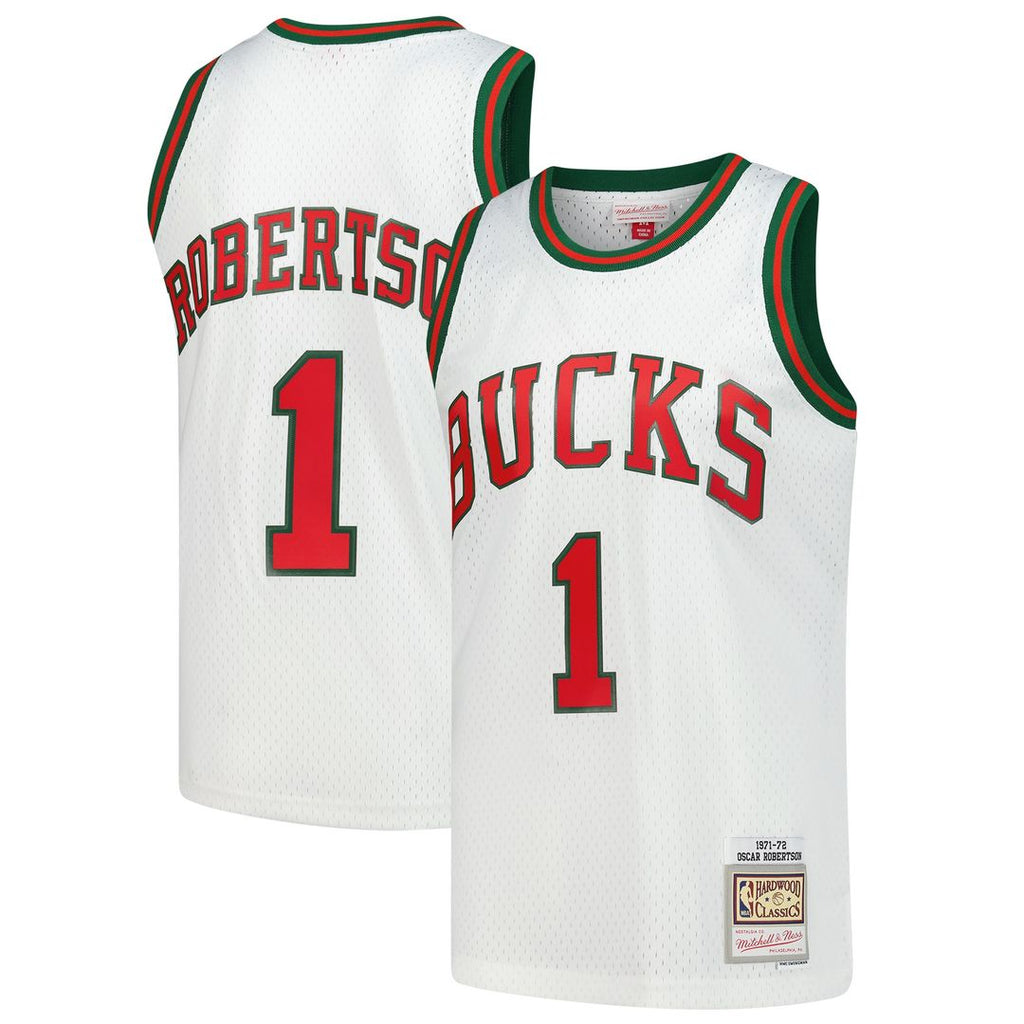 Oscar Robertson Milwaukee Bucks Mitchell & Ness 1971/72 Hardwood Classics Swingman Jersey - Green