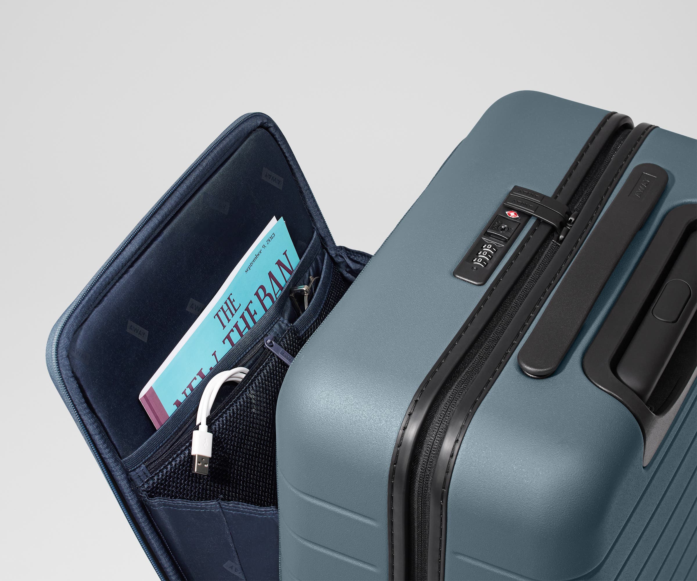 Away The Executive Bigger Carry-On Suitcase - Coast Blue