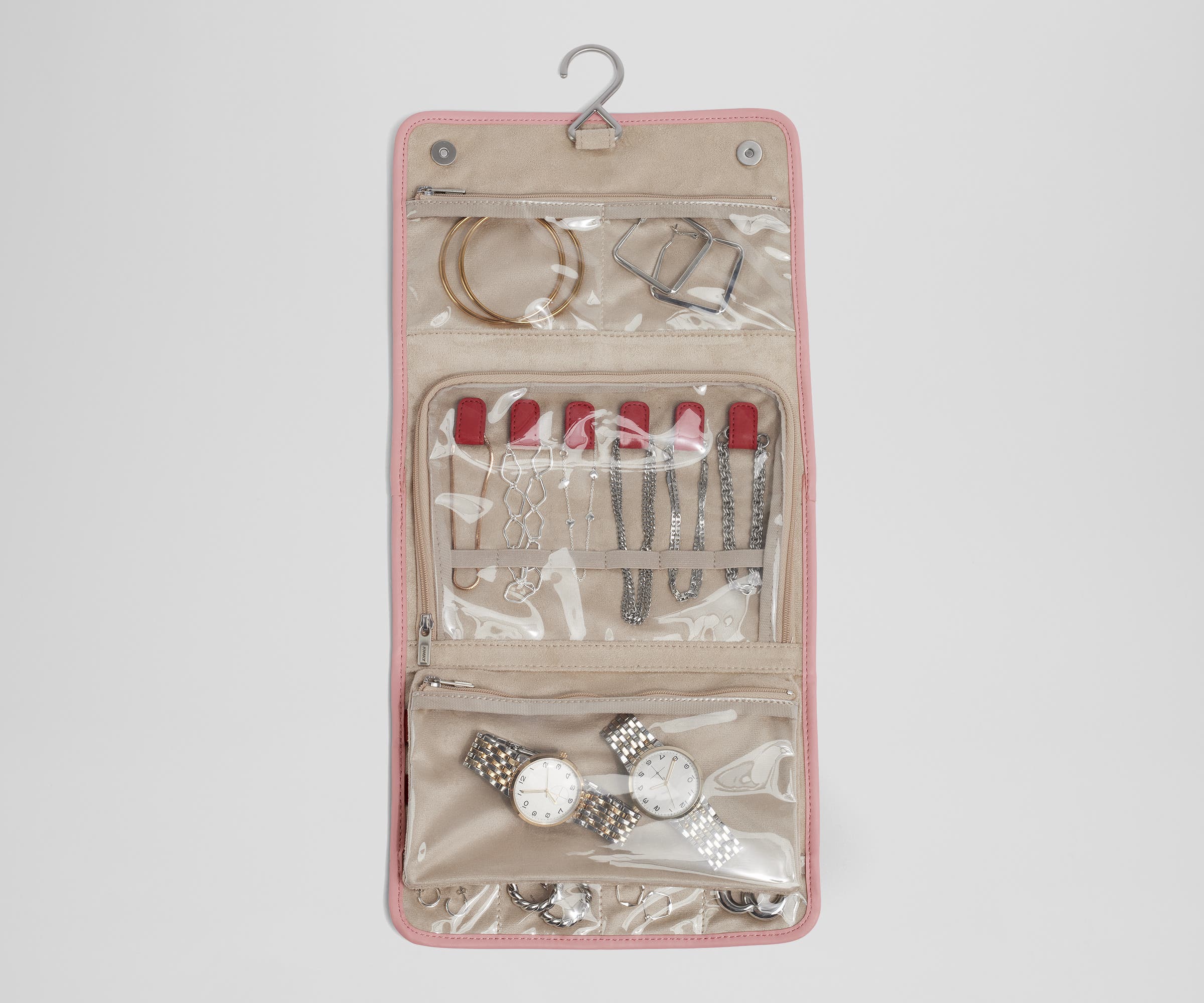 Away Hanging Jewelry Organizer Jewelry Case - Flamingo Pink