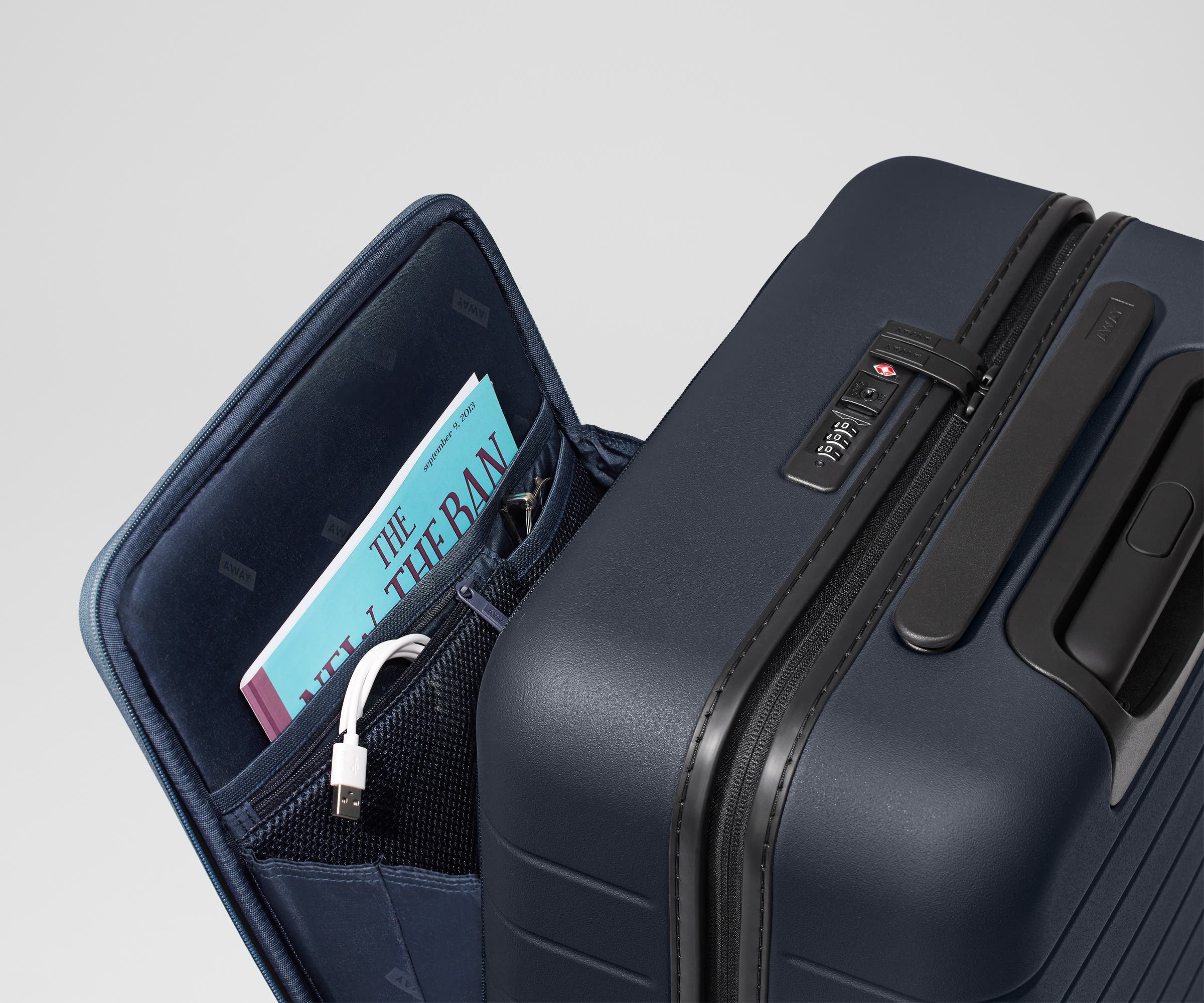 Away The Executive Bigger Carry-On Suitcase - Navy Blue