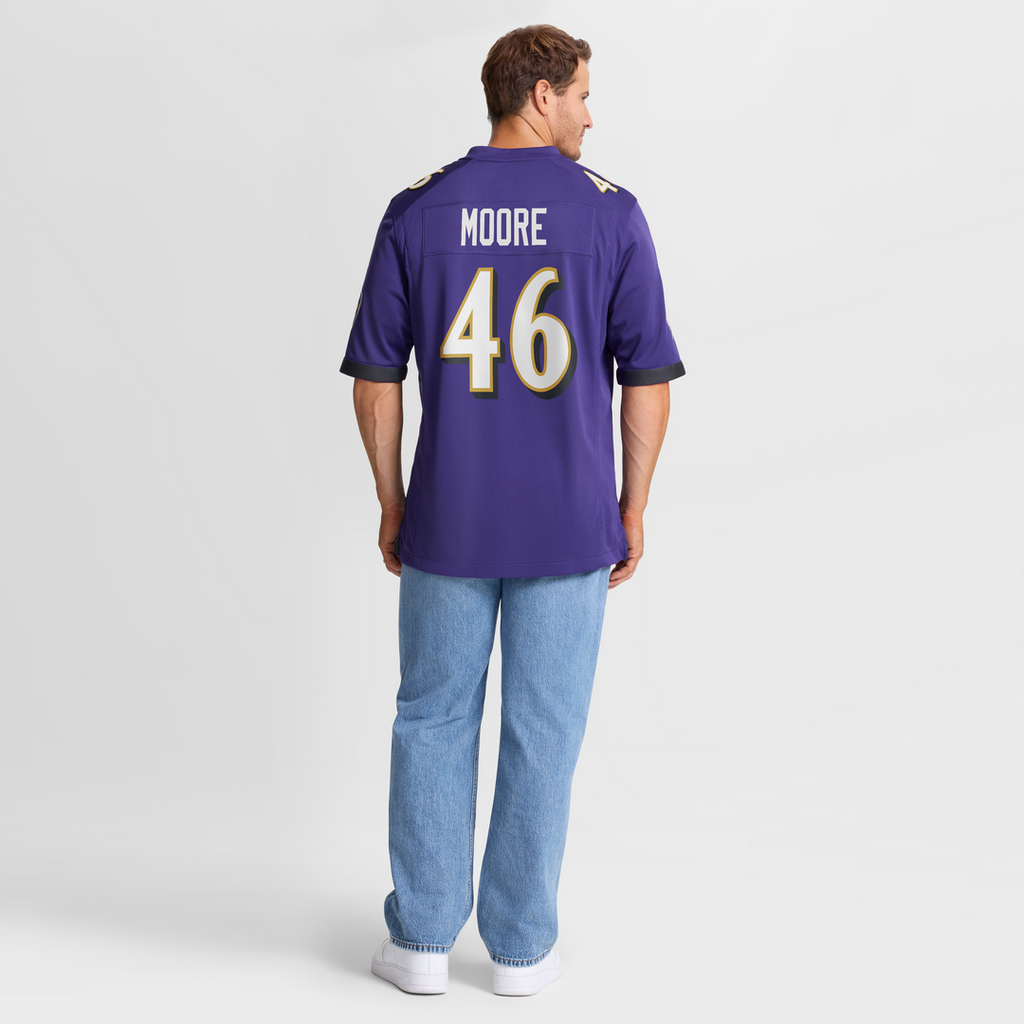 Nick Moore Baltimore Ravens Nike Game Jersey - Purple