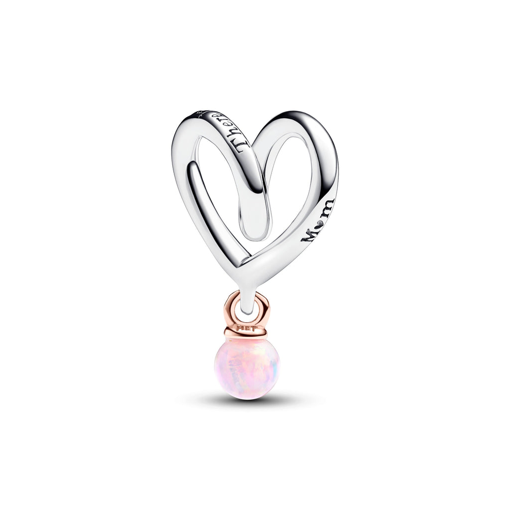 Two-tone Wrapped Heart Charm