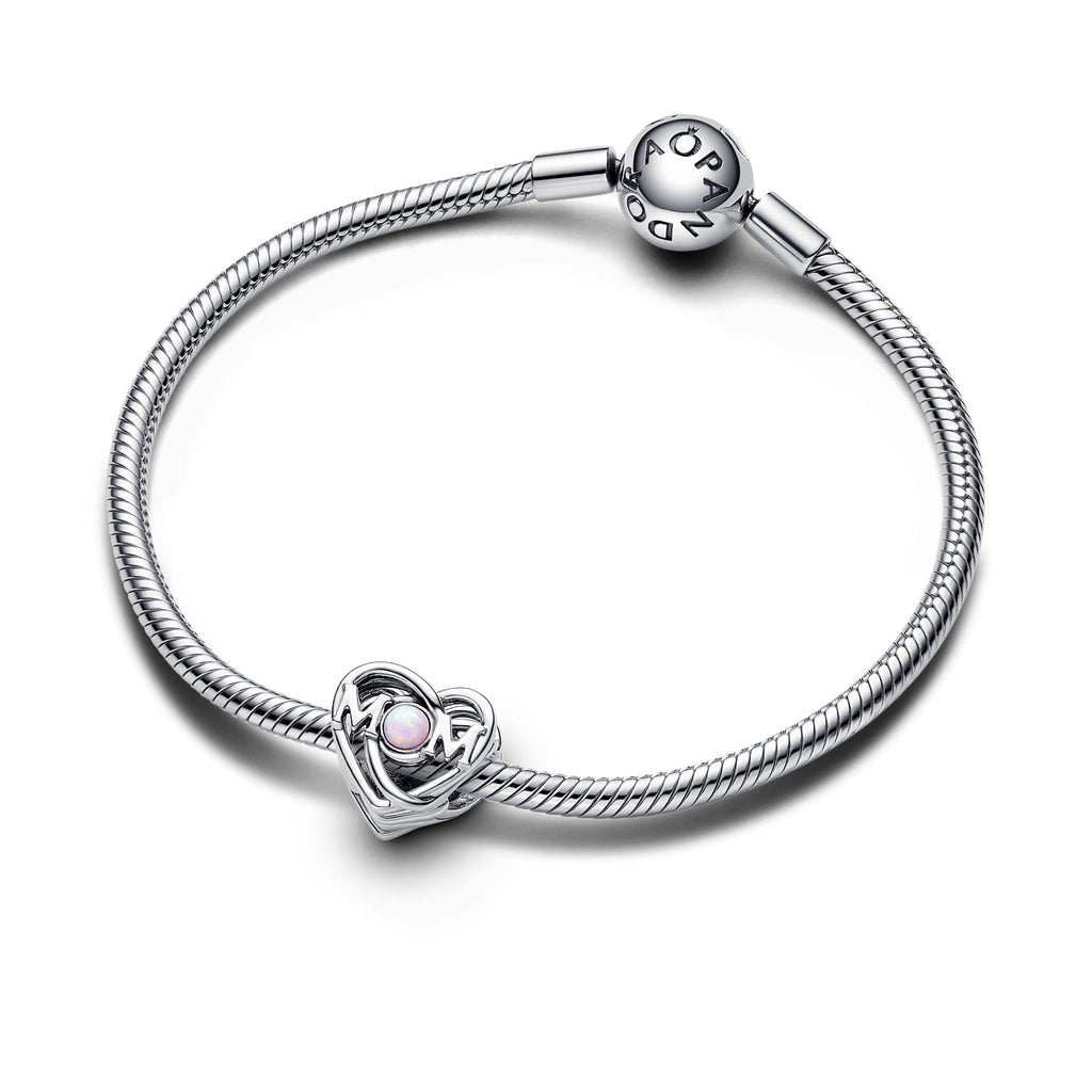 Openwork Mom & Heart Charm