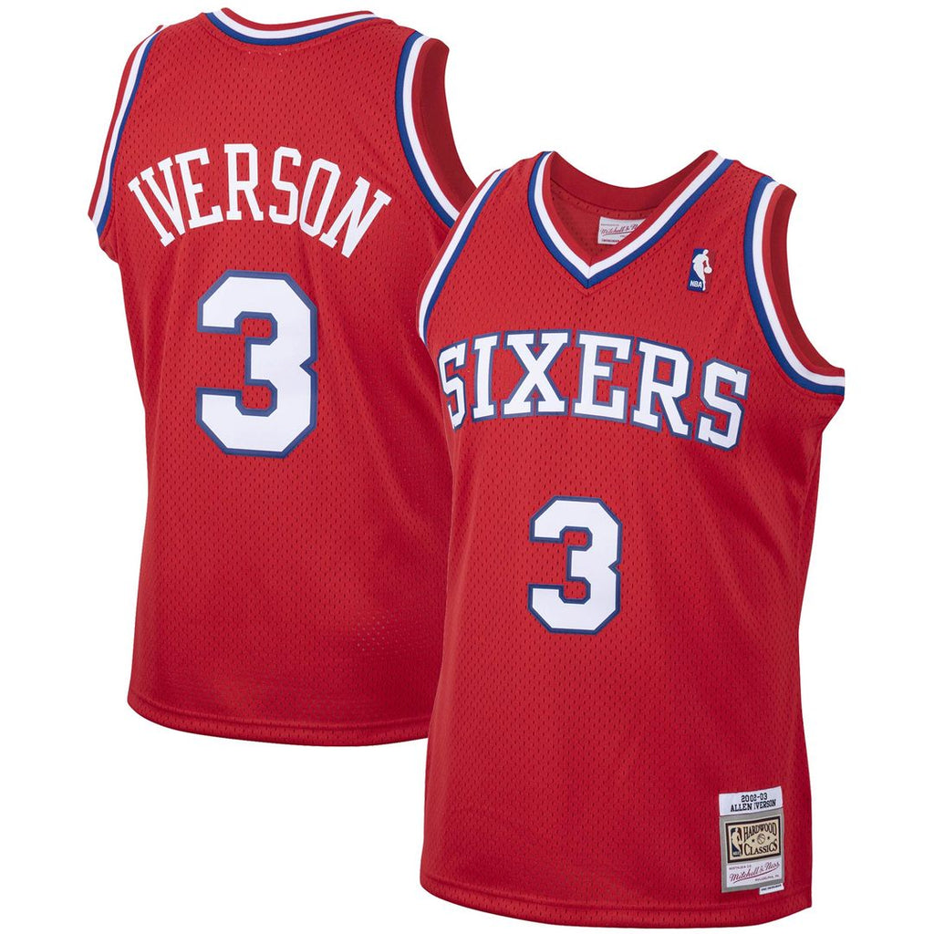 Allen Iverson Philadelphia 76ers Mitchell & Ness 2002/03 Hardwood Classics Swingman Jersey - White
