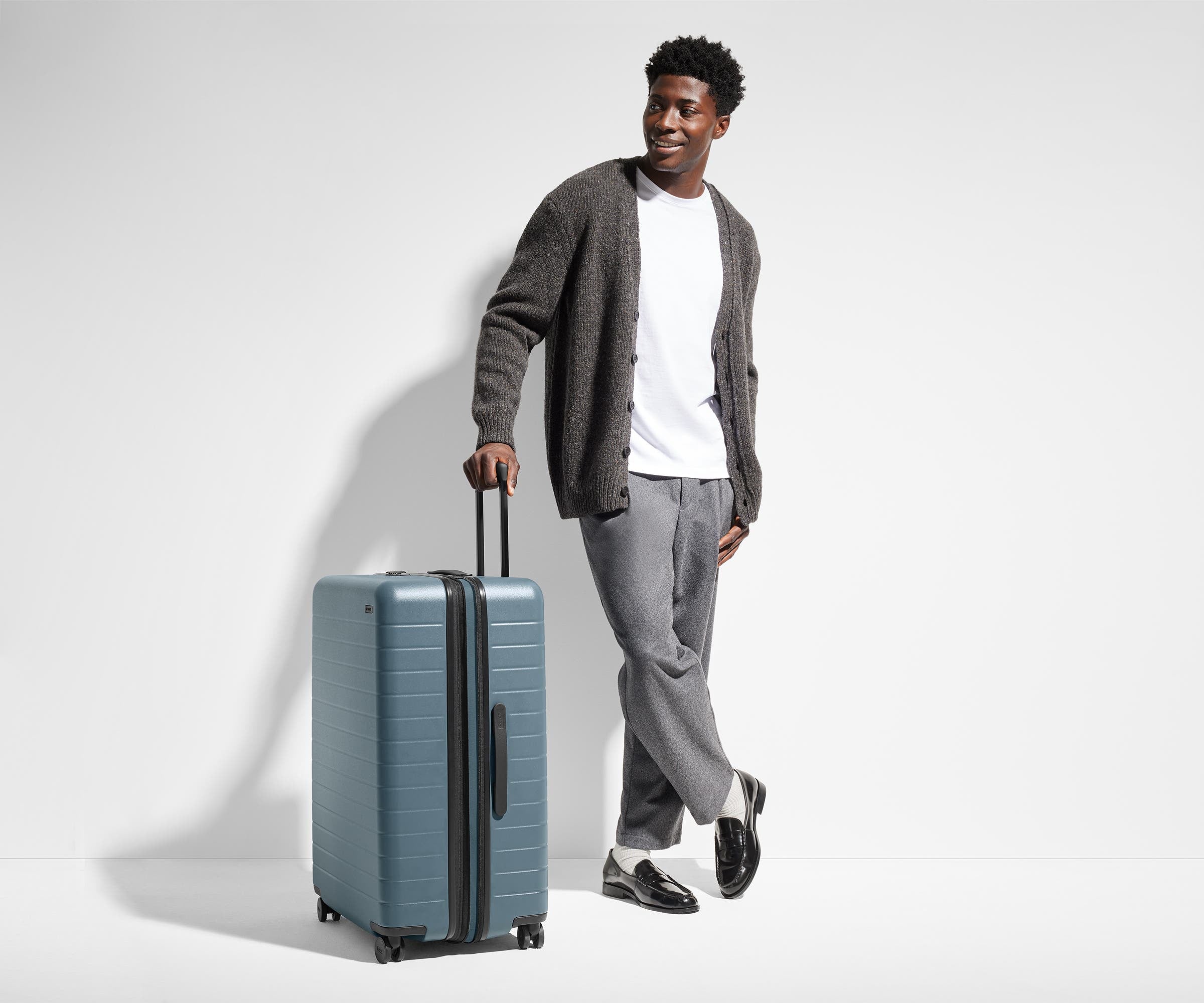 Away The Large Flex Suitcase - Coast Blue