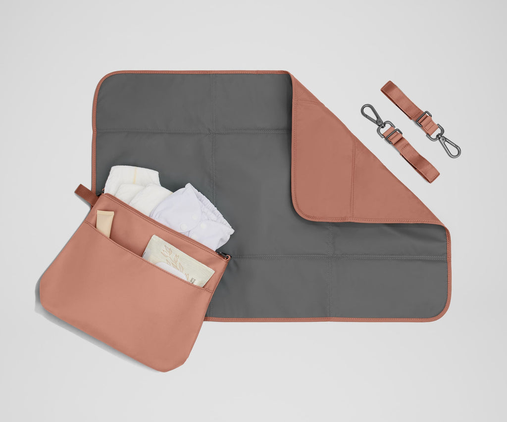 Away The Double Diaper Backpack Diaper Bag - Clay Pink
