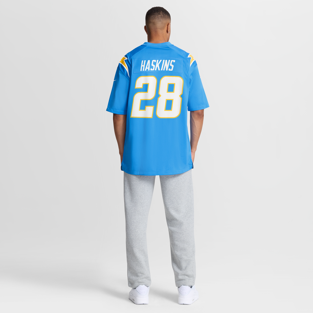 Hassan Haskins Los Angeles Chargers Nike Team Game Jersey -  Powder Blue