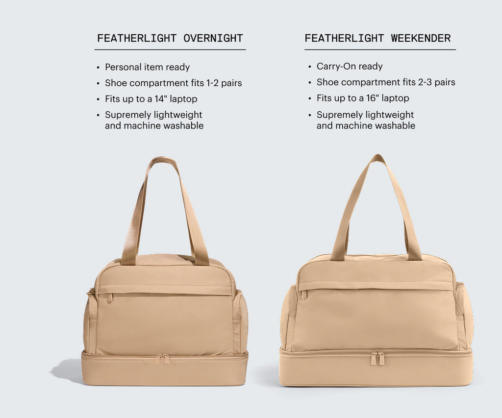 Away Featherlight Overnight Bag Crossbody Bag - Camel Brown