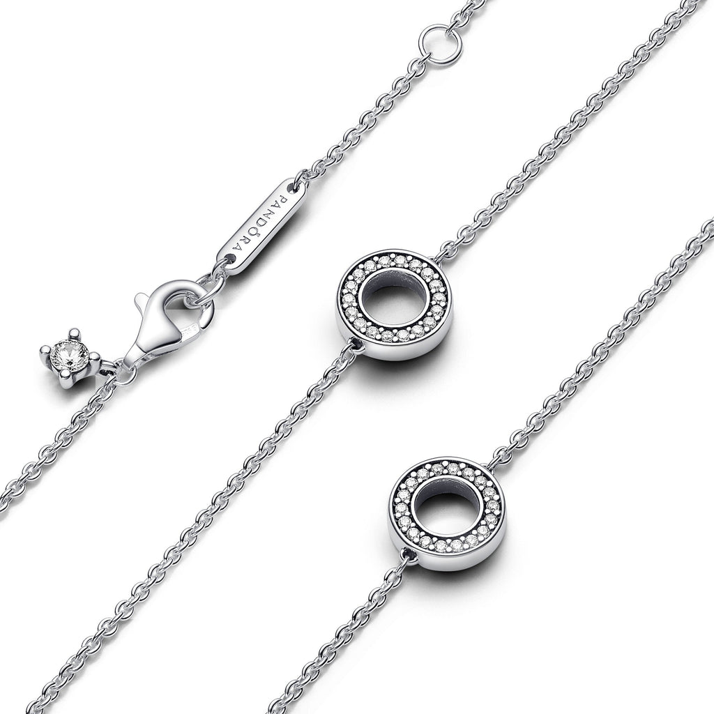 Pavé Circles Chain Necklace