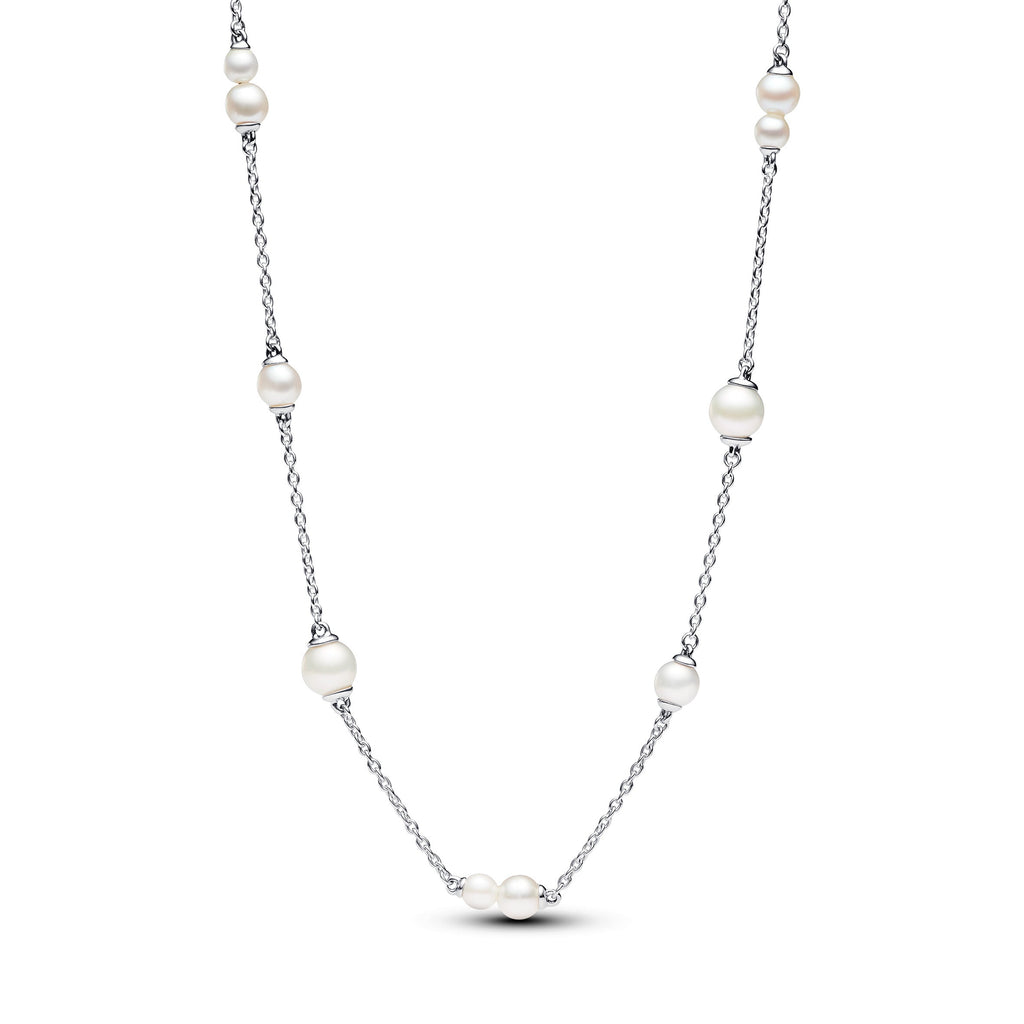 Treated Freshwater Cultured Pearl Station Chain Necklace