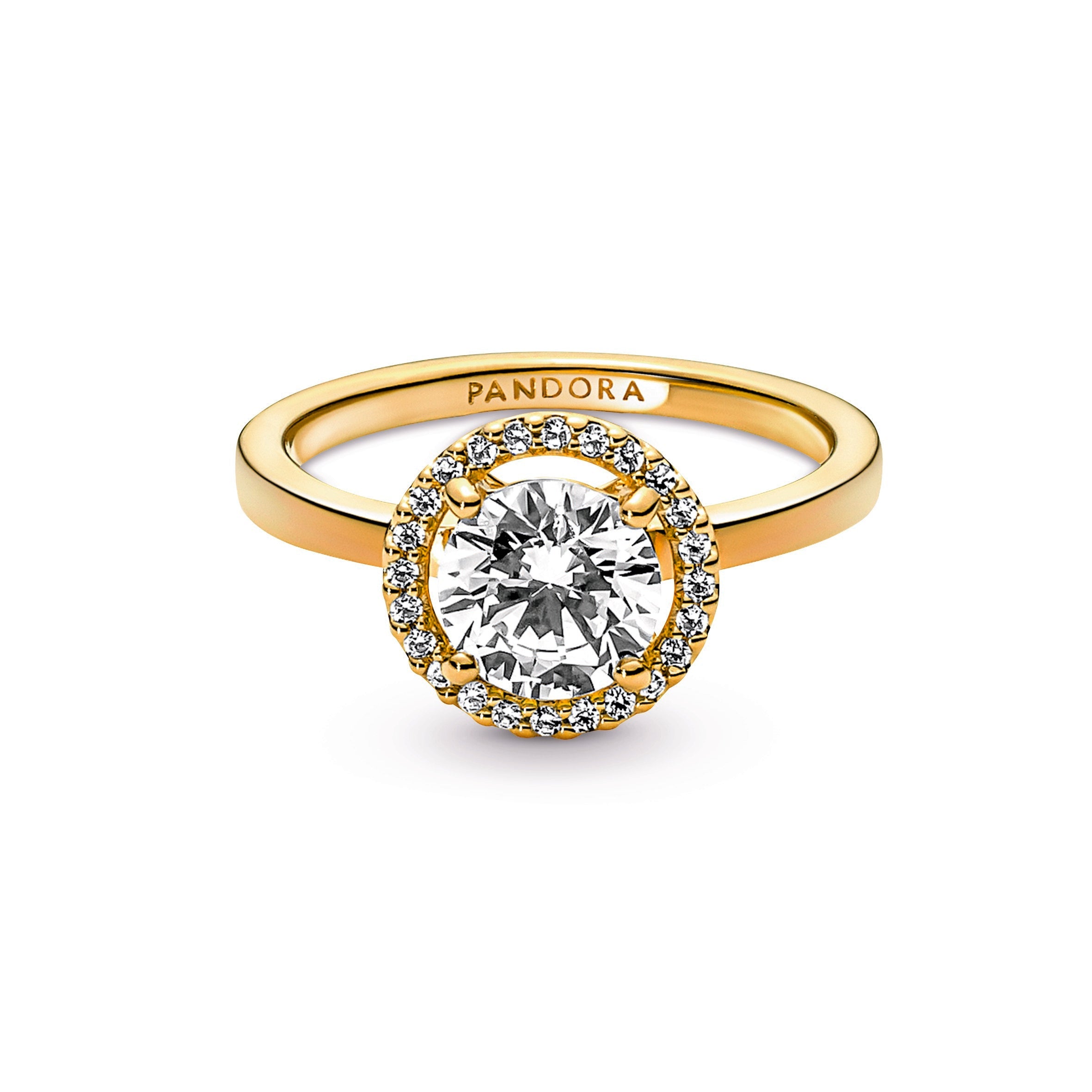 Sparkling Round Halo Ring
