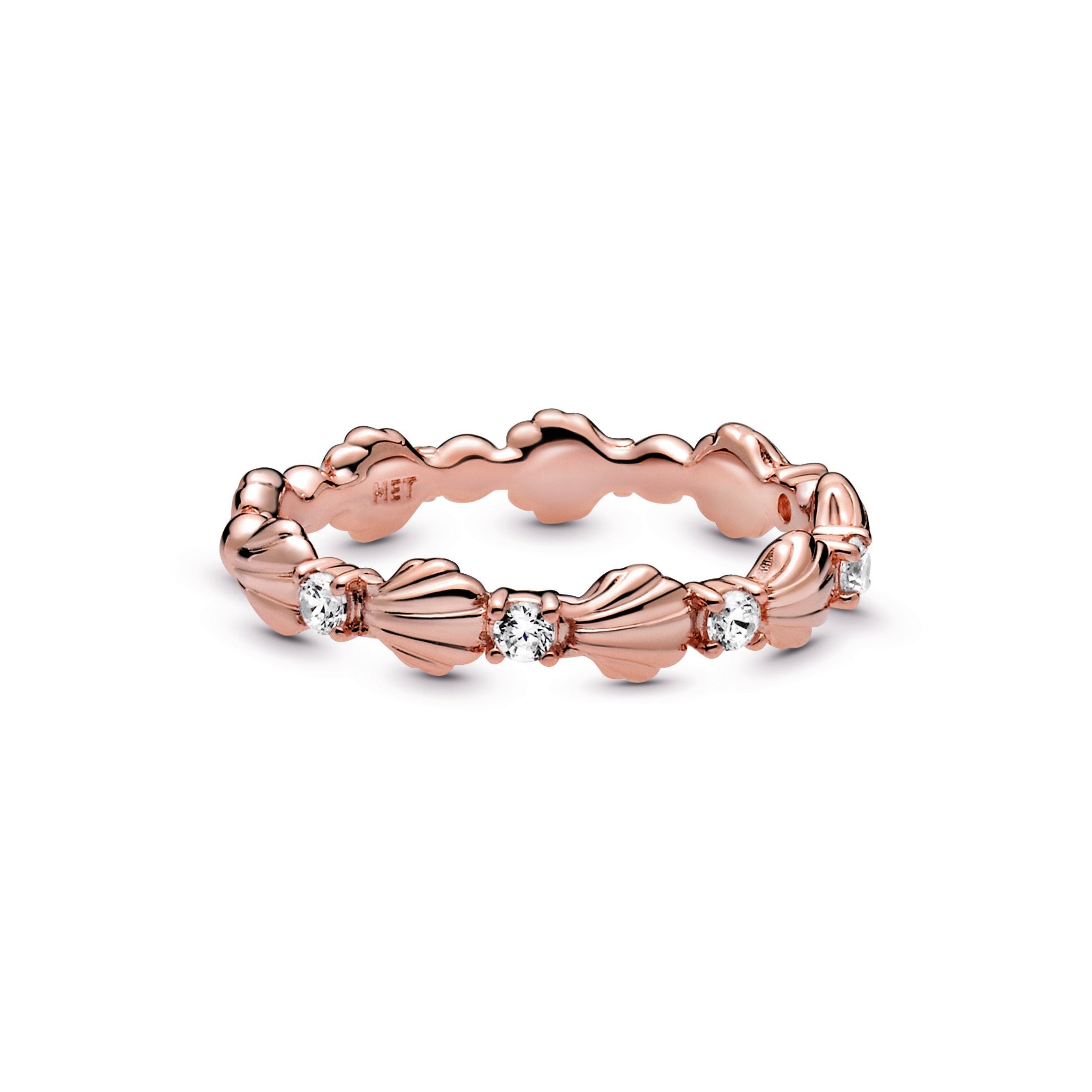 Sparkling Seashell Band Ring
