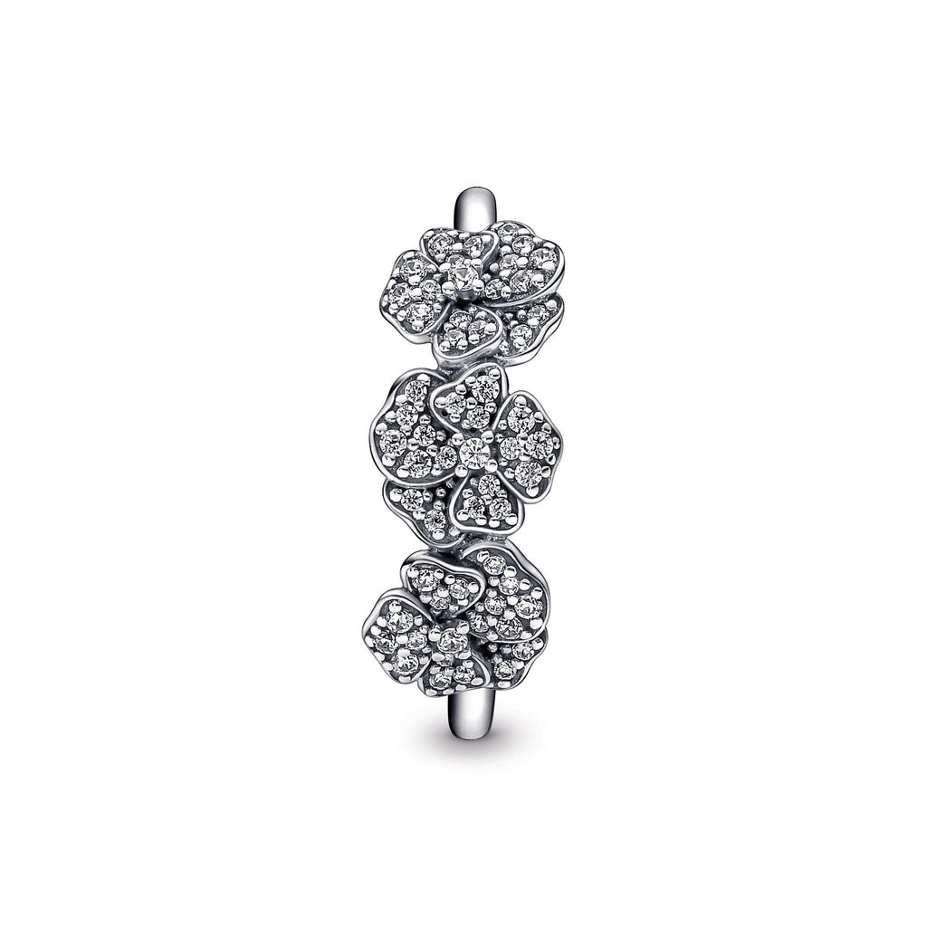 Triple Pansy Flower Ring