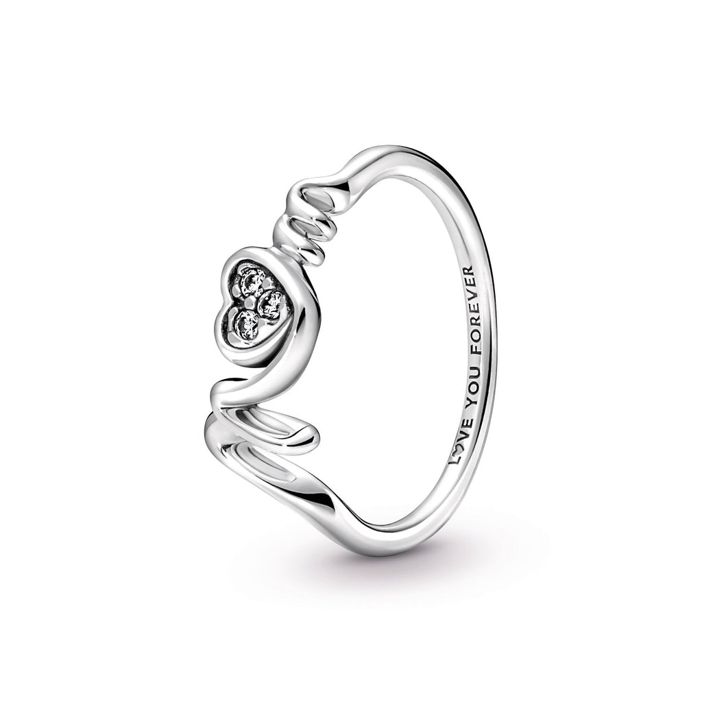 Mum Pavé Heart Ring