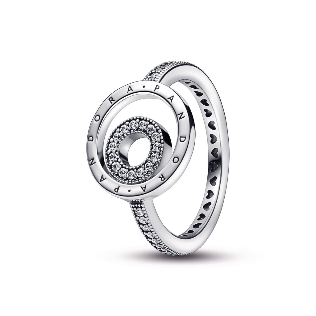 Pandora Signature Logo Circles Pavé Ring