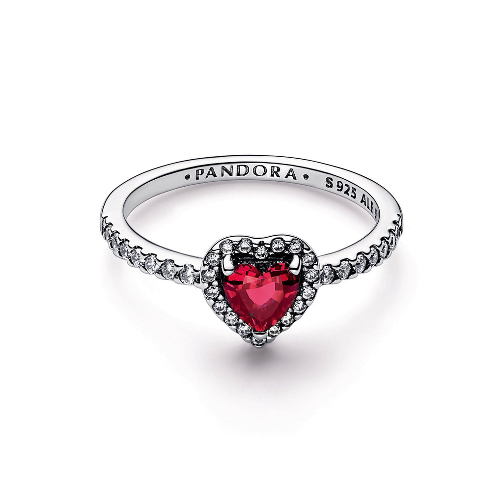 Elevated Red Heart Ring