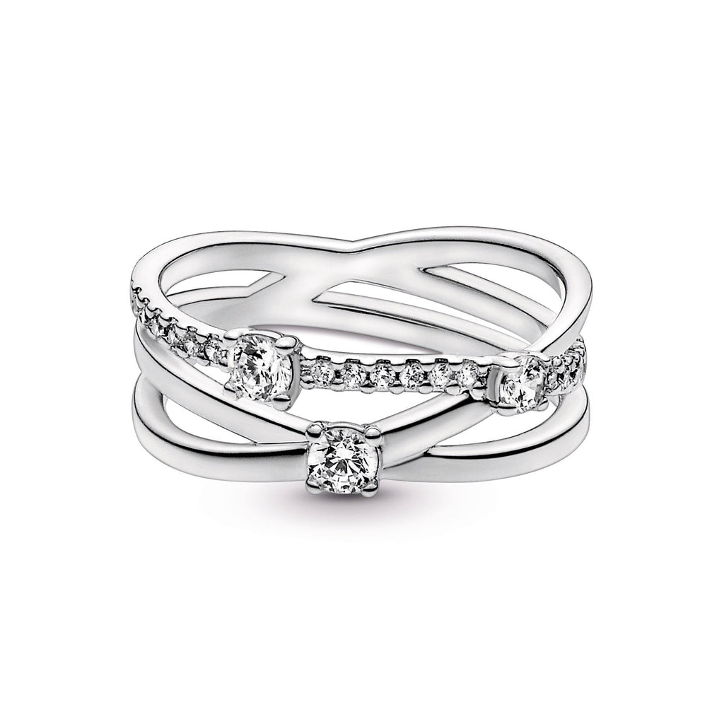 Sparkling Triple Band Ring