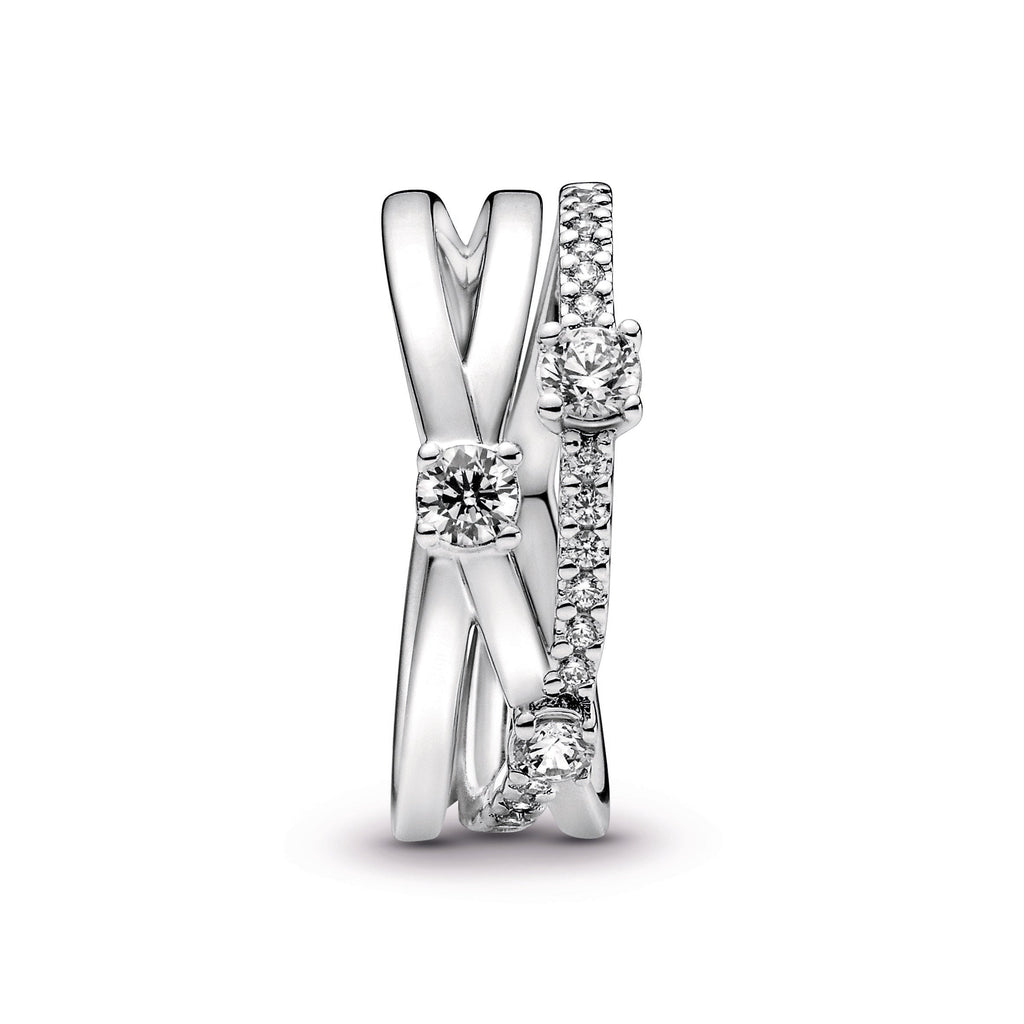 Sparkling Triple Band Ring