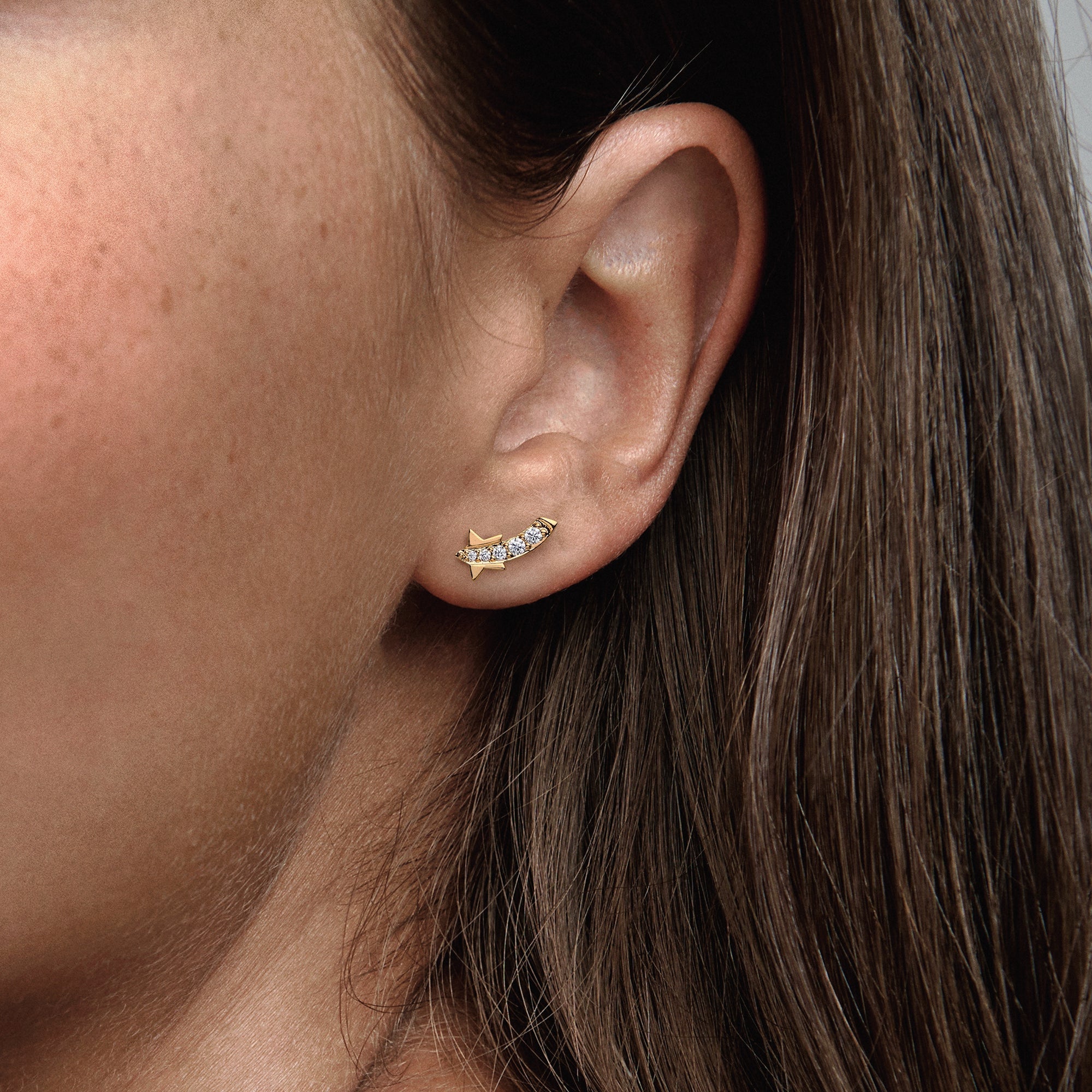 Shooting Star Pavé Stud Earrings
