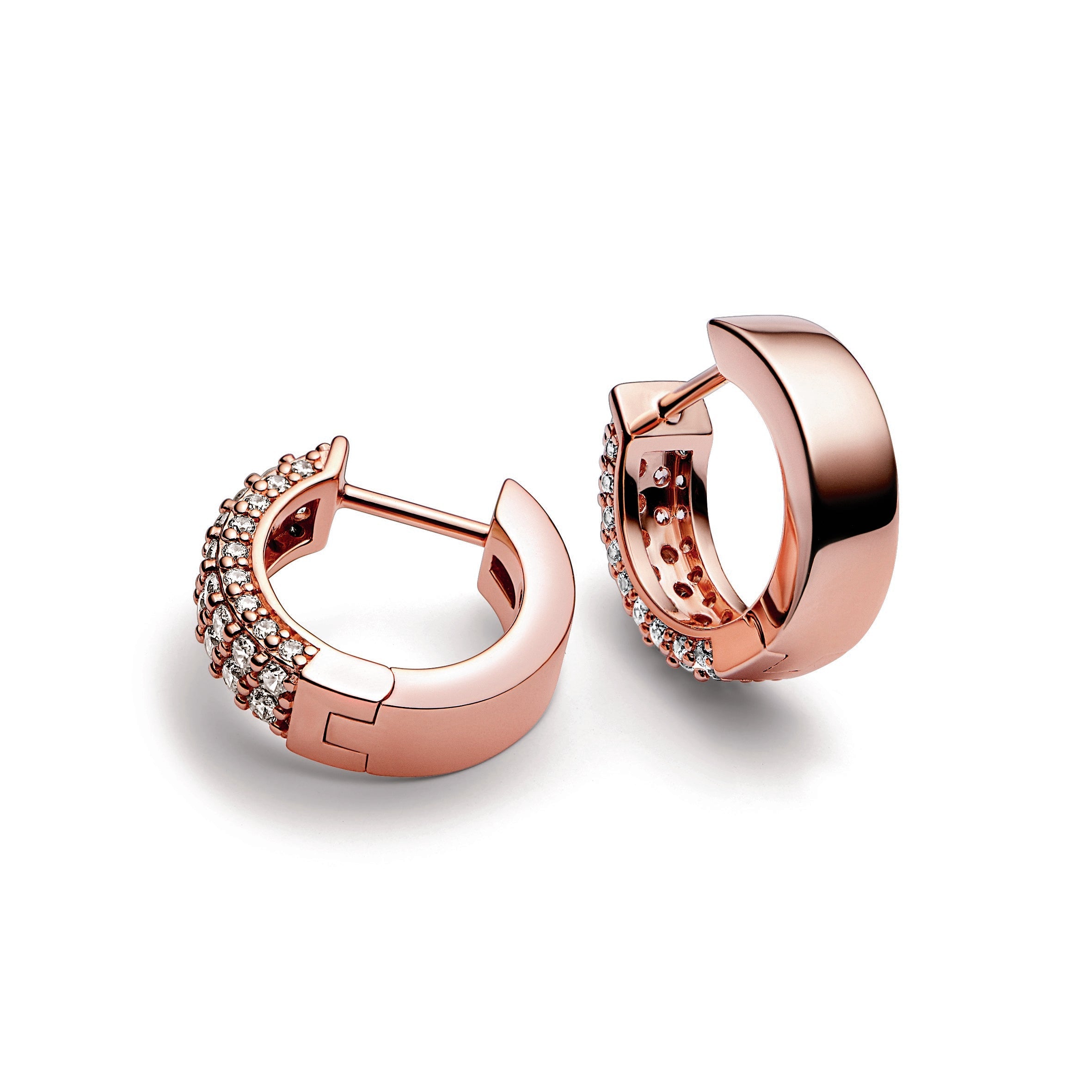 Pandora Timeless Pavé Double-row Hoop Earrings
