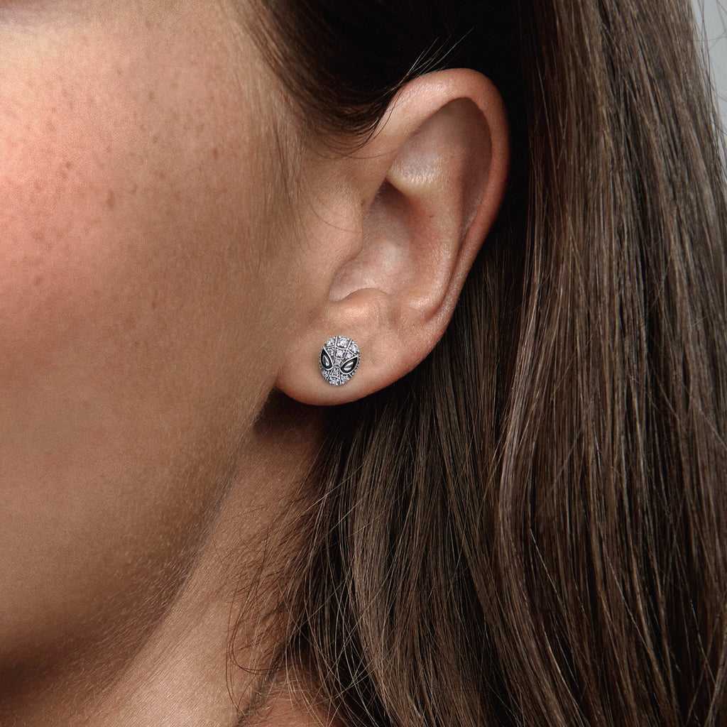Marvel Spider-Man Mask Pavé Stud Earrings