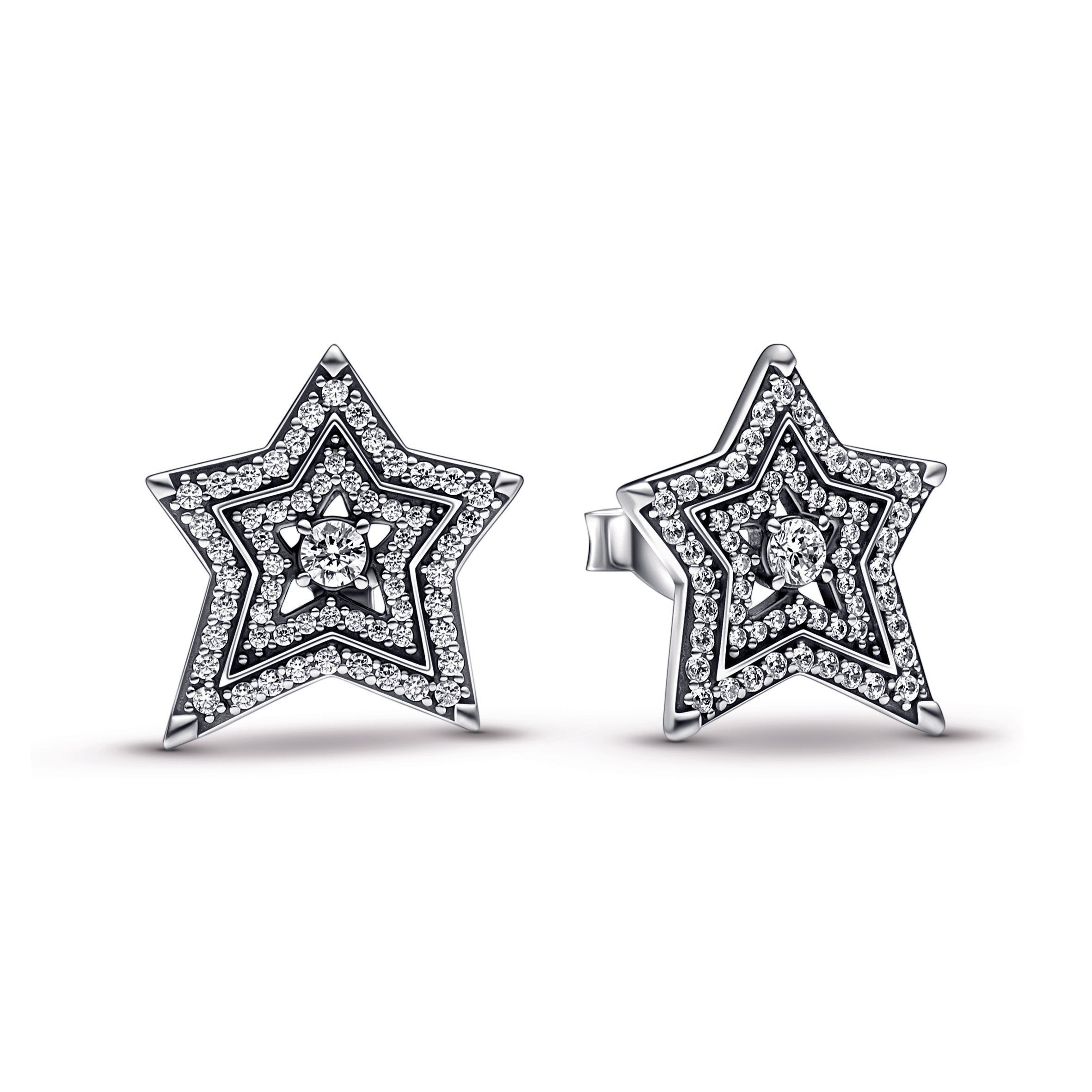 Celestial Asymmetric Star Stud Earrings