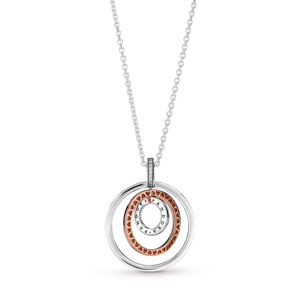 Two-tone Circles Pendant & Necklace