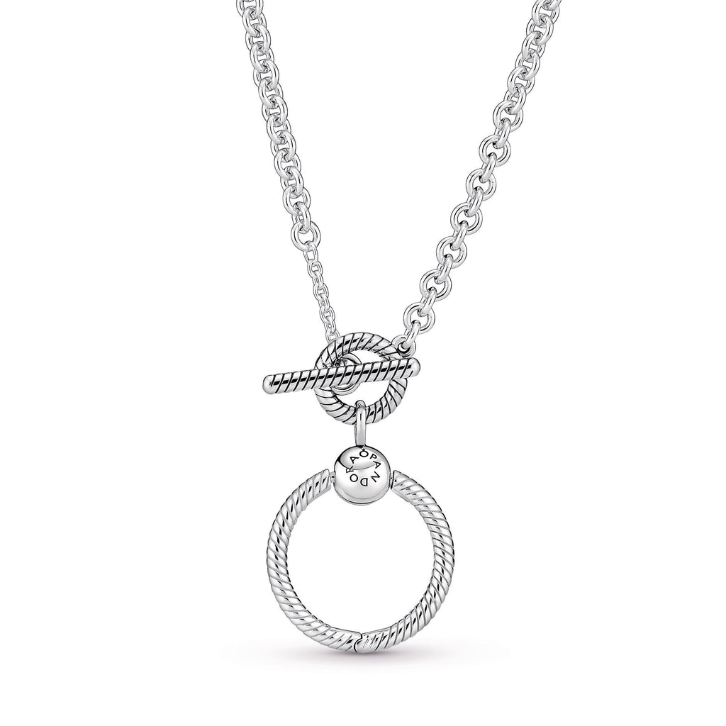 Pandora Moments O Pendant T-bar Necklace