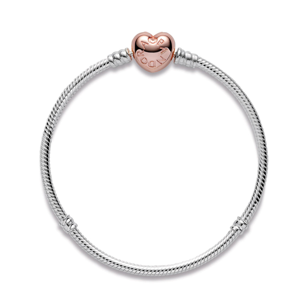 Moments Heart & Snake Chain Bracelet