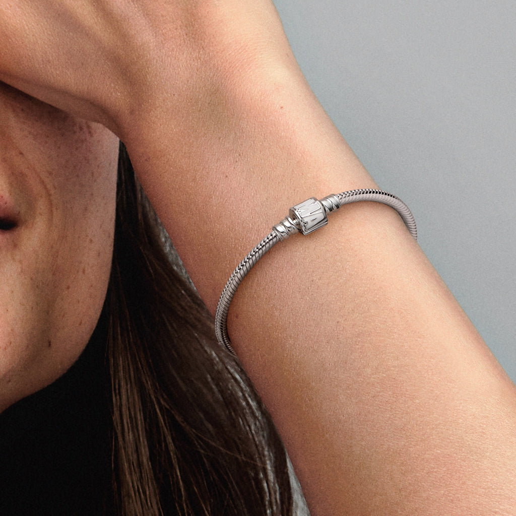 Pandora Moments Marvel Logo Clasp Snake Chain Bracelet