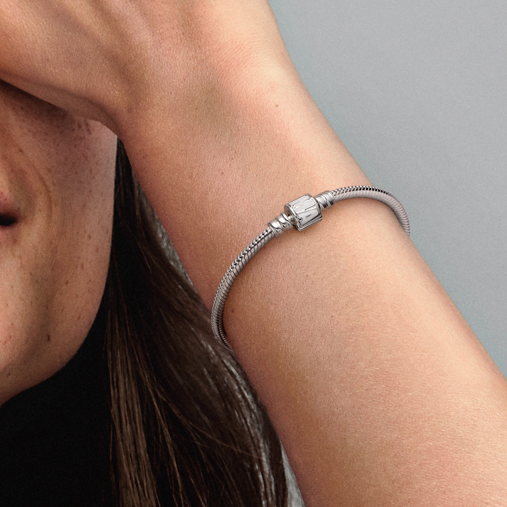 Pandora Moments Marvel Logo Clasp Snake Chain Bracelet
