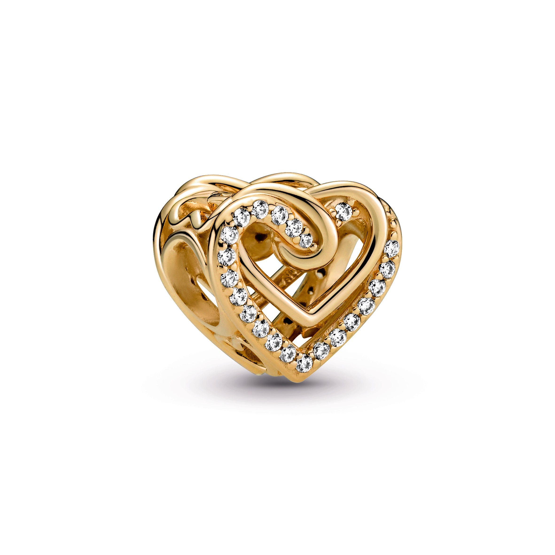 Sparkling Entwined Hearts Charm