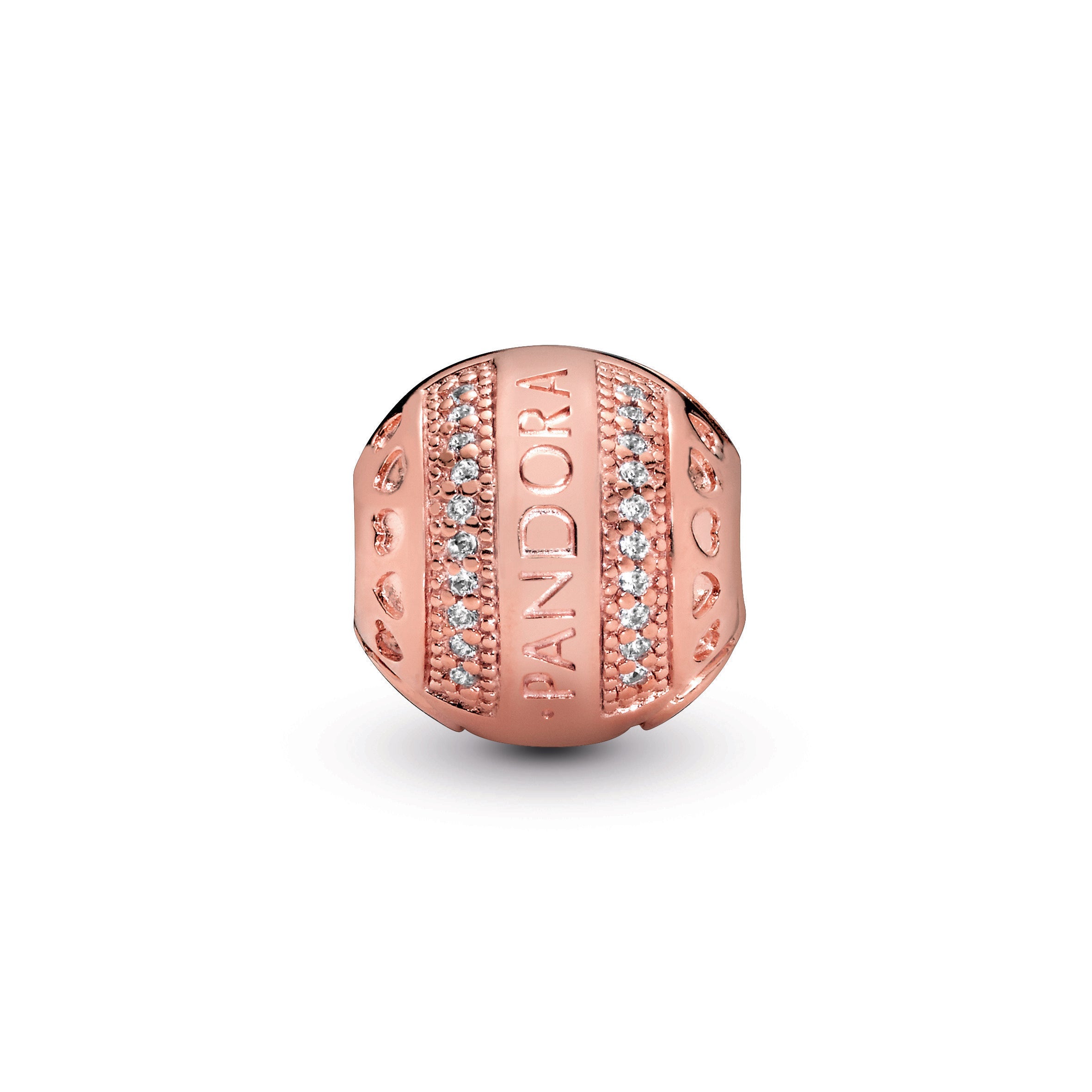 Pandora Logo Round Clip Charm
