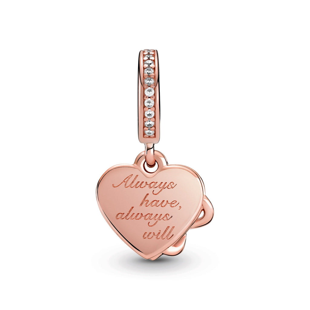 Love You Infinity Heart Dangle Charm