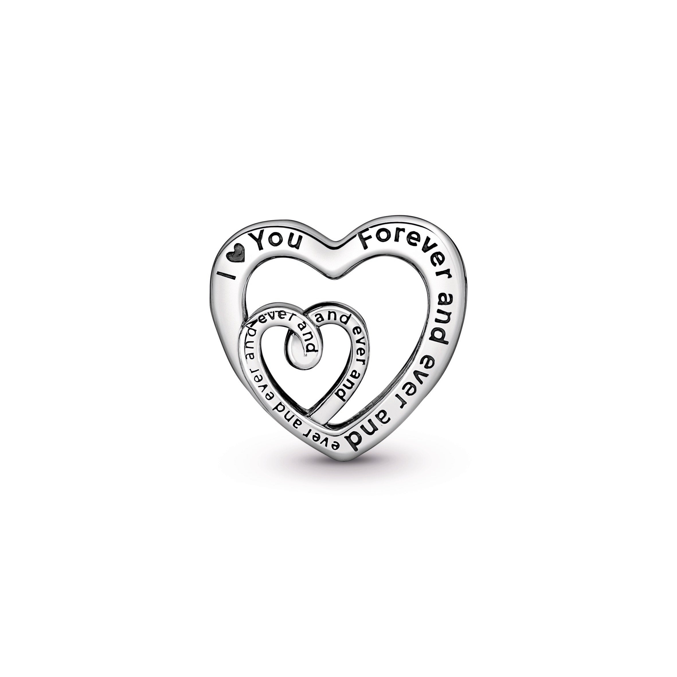 Entwined Infinite Hearts Charm