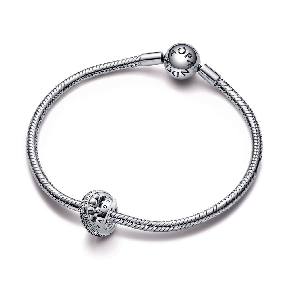Pandora Logo, Pavé & Beads Charm
