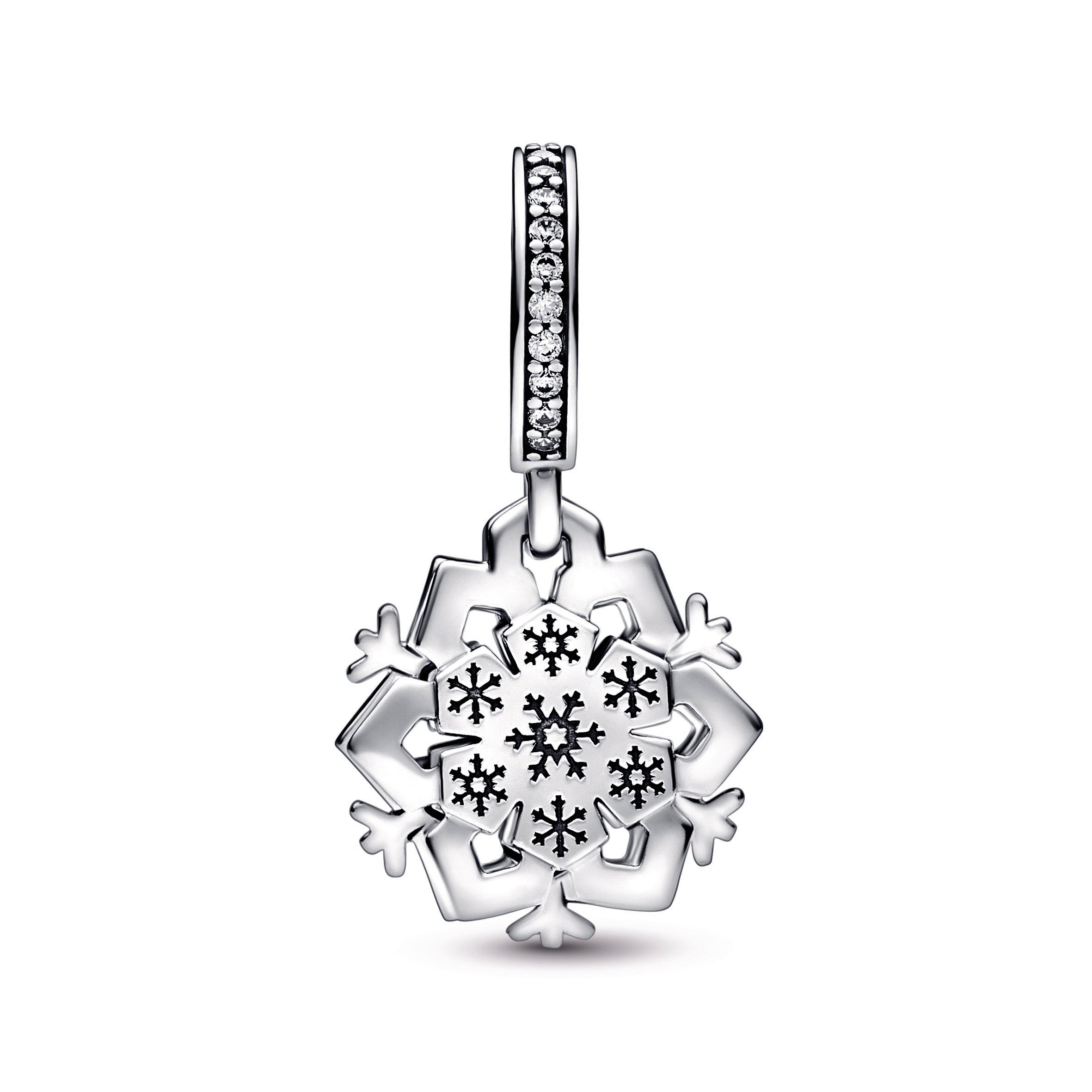 Sparkling Snowflake Double Dangle Charm