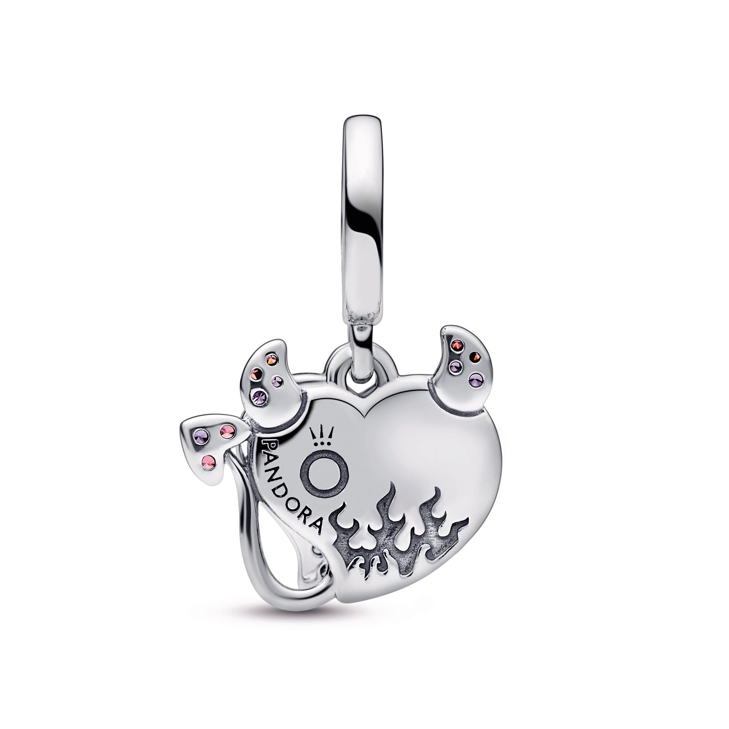 Devil Heart Double Dangle Charm