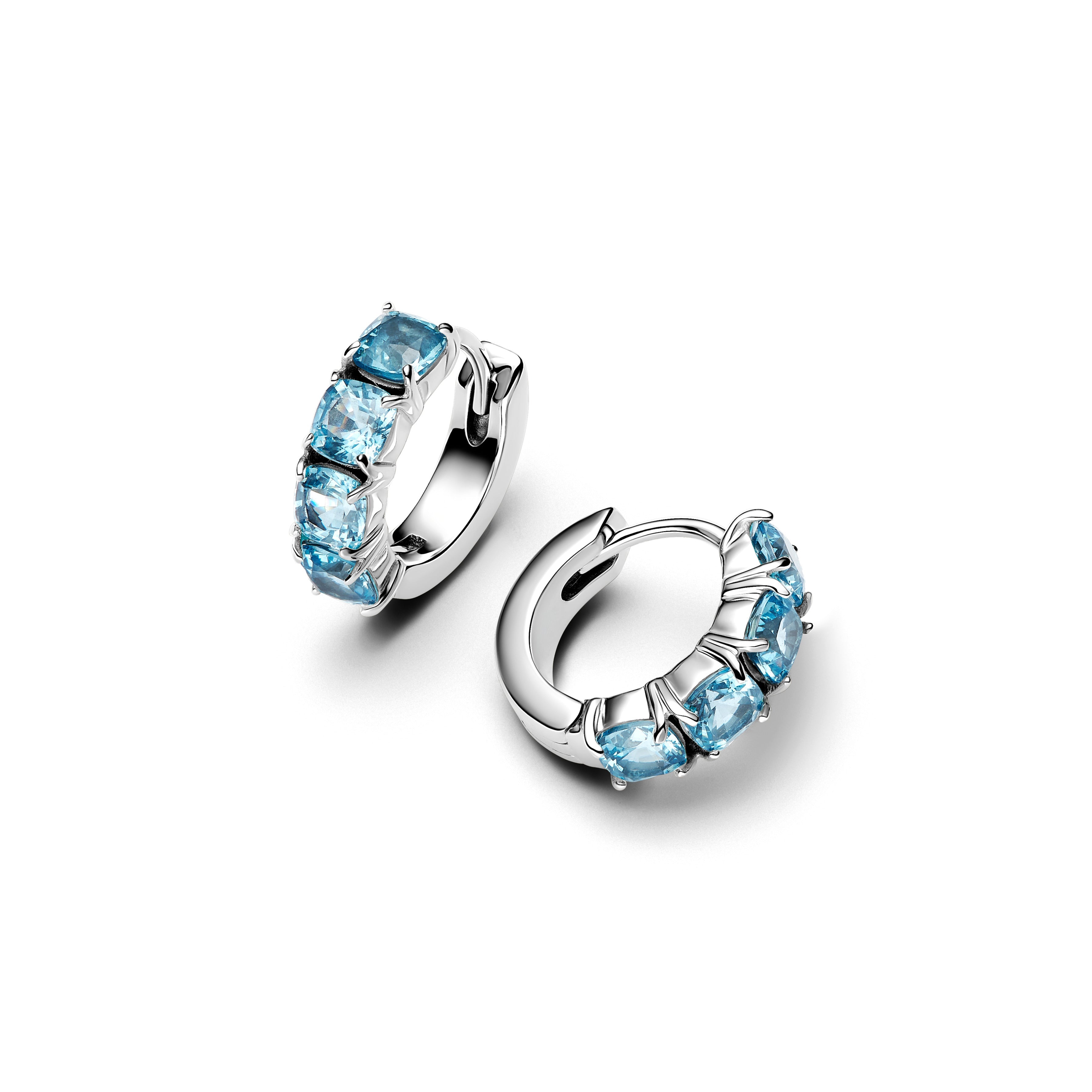 Light Blue Hoop Earrings