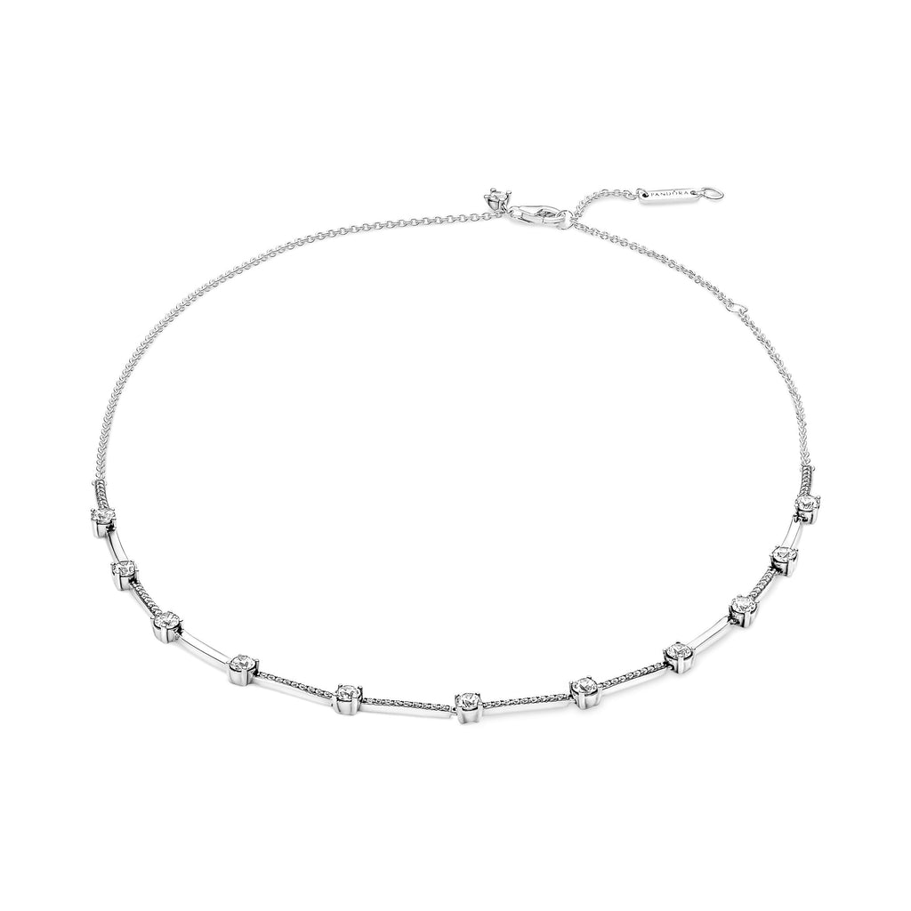 Sparkling Pavé Collier Bars Necklace