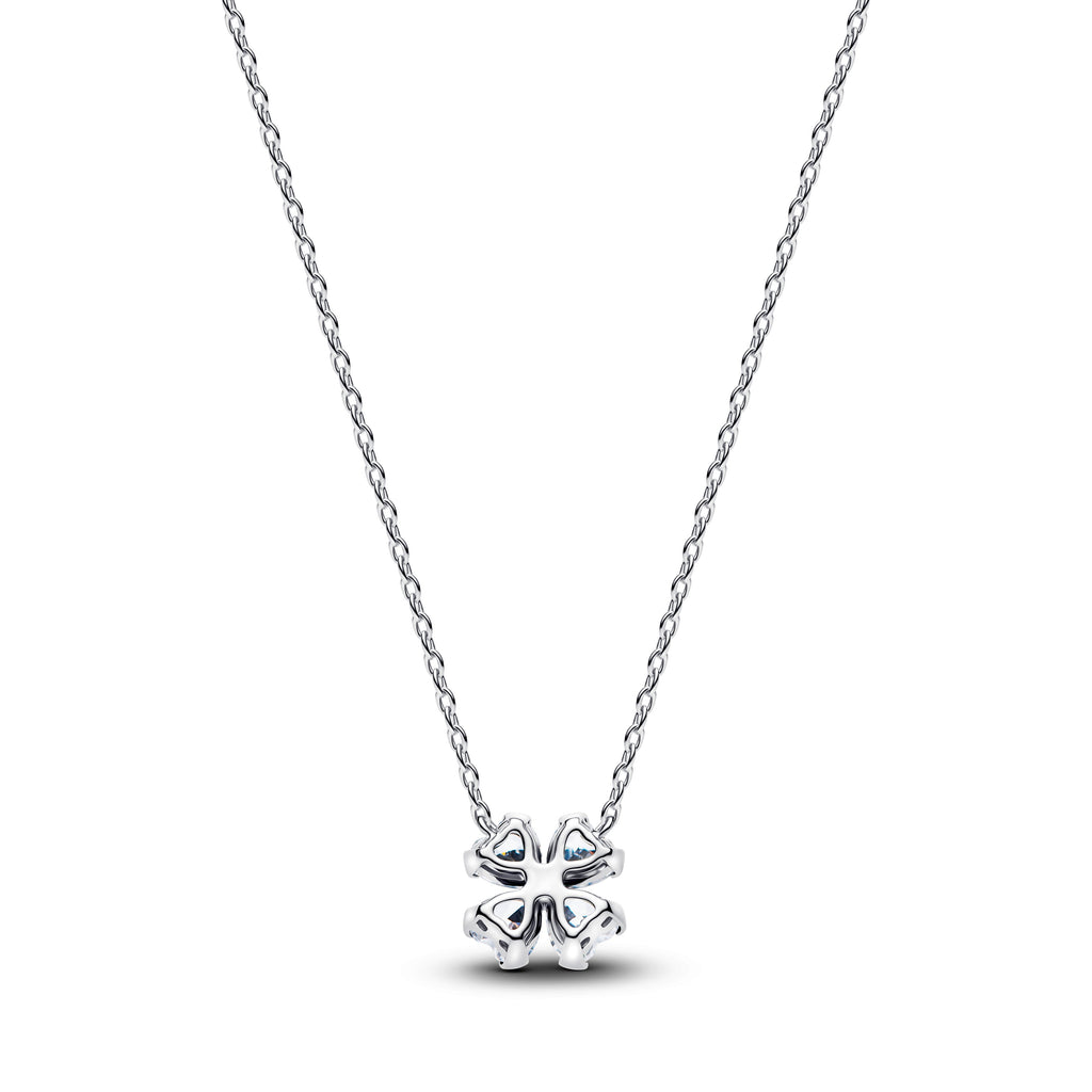 Sparkling Lucky Clover Pendant Necklace